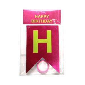 Happy Birthday  Banner – Pink & Gold Party Decoration Set