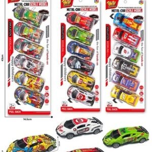 Metal Pull Back Toy Cars Set – 10.5 cm Die-Cast Racing Cars (Pack of 3)